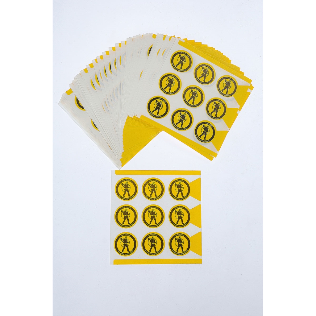 Aufkleber Gelb Ø 32 mm / 16 Stück / 1 Blatt