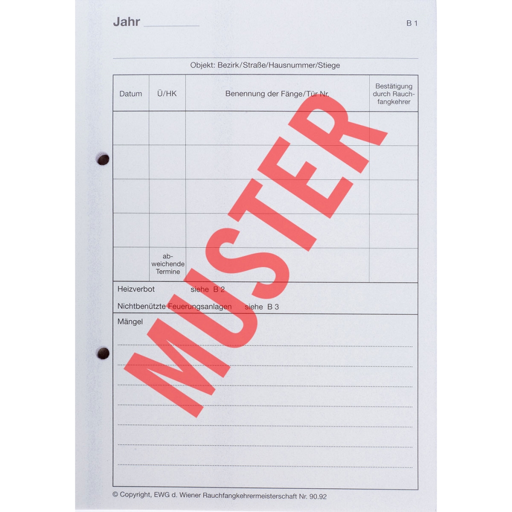 B1 ohne Umschlag / 60 Blatt