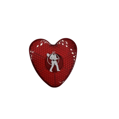 Blinkleuchtendes Herz mit Clip
und RFK Emblem
