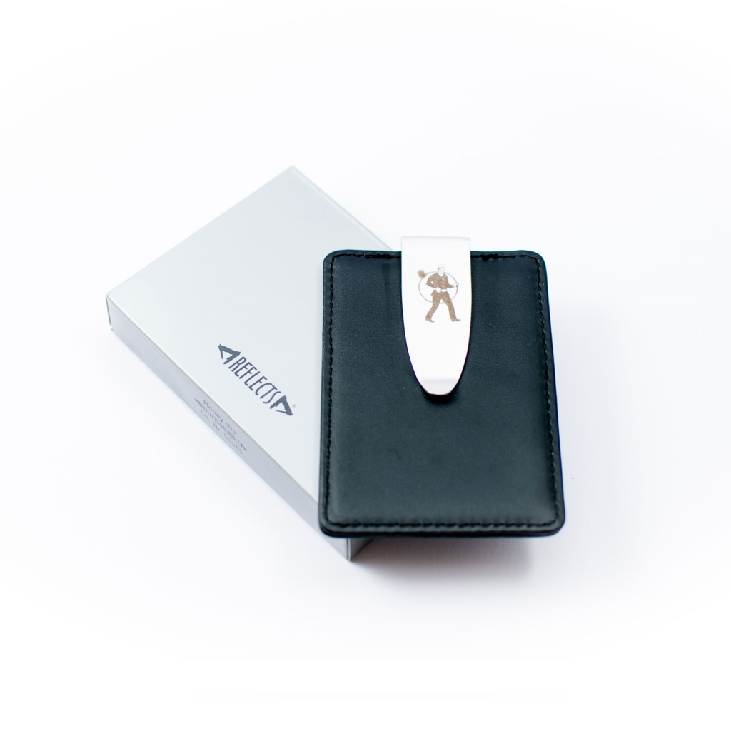 Kartenetui mit
Geldscheinklammer und
RFK Lasergravur