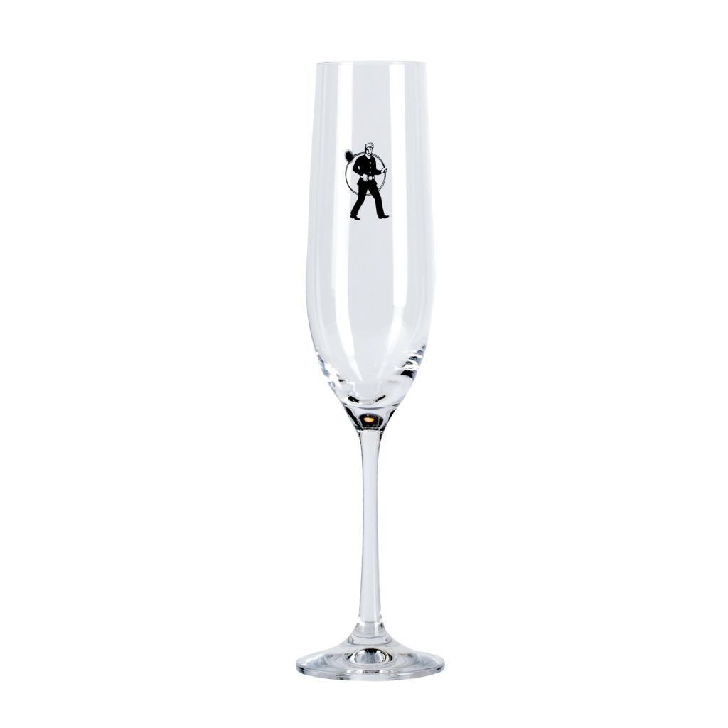 Sektglas ungeeicht 19cl mit RFK Emblem Glasserie VIOLA
