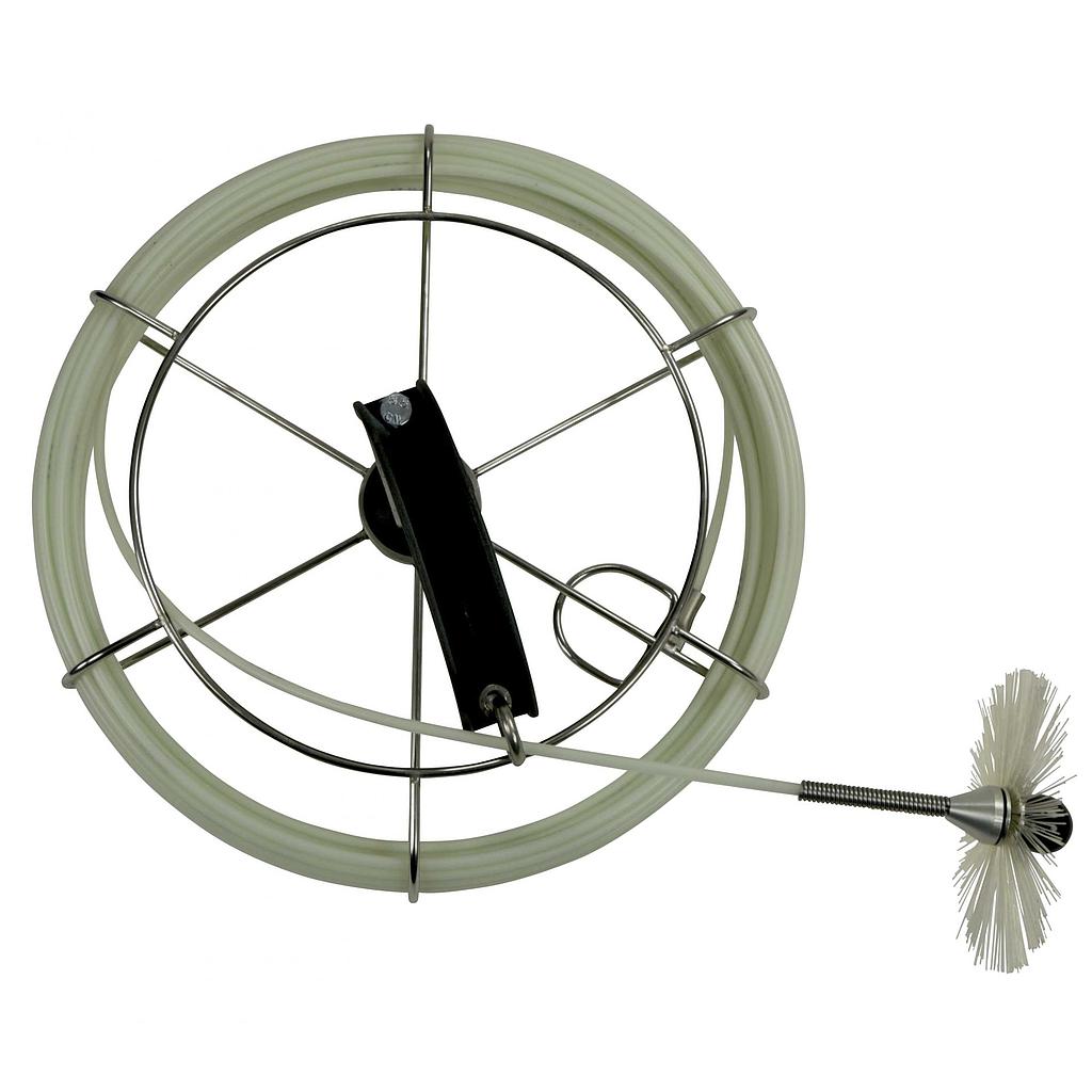 Hand- Minihaspel GFK Länge 20m  Ø 4,5 mm weiß/metriert