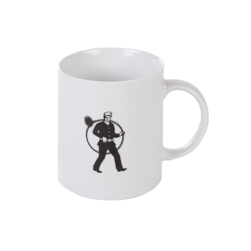 Kaffeehäferl weiss/keramik
mit schwarzen RFK
