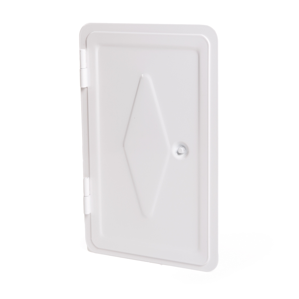 Kamintürchen mit Kegel Weiß

