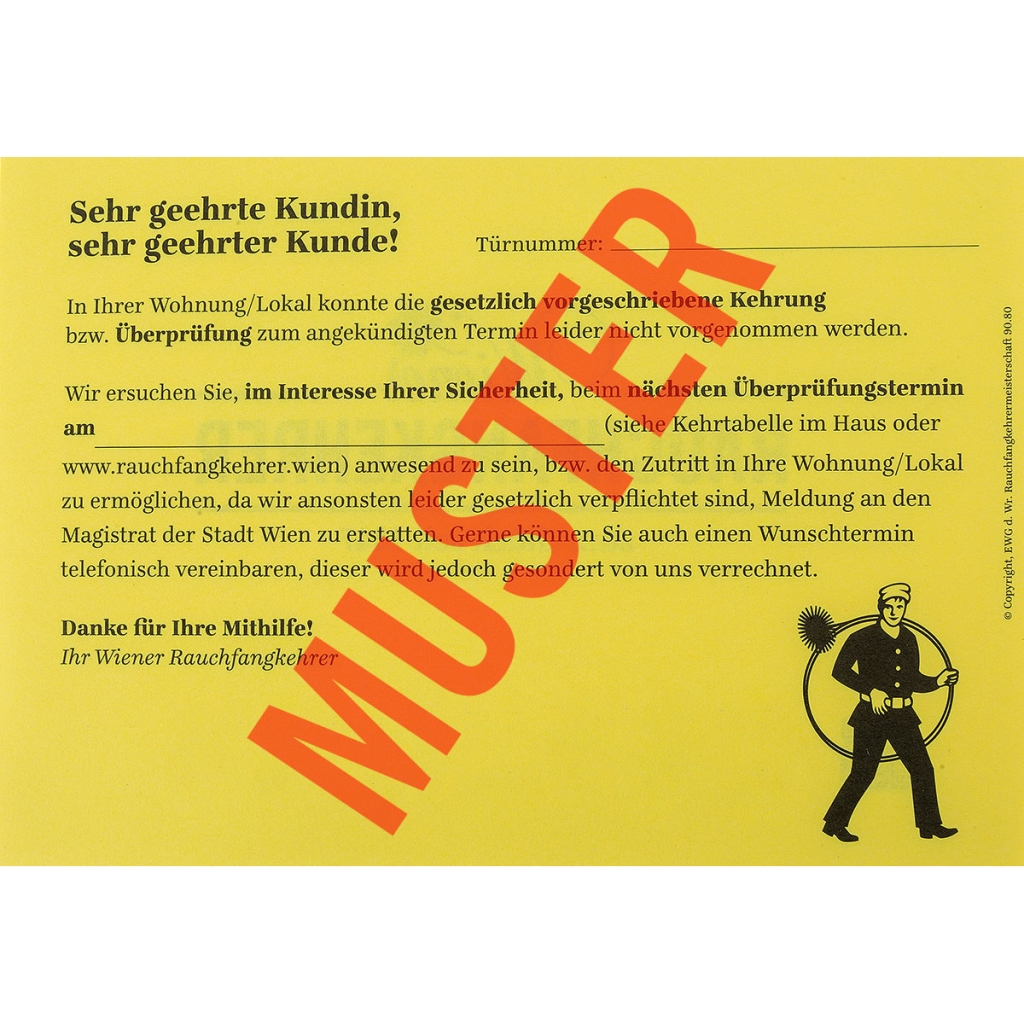 HK-Einwurfzettel gelb, A6 Block, 100 Blatt