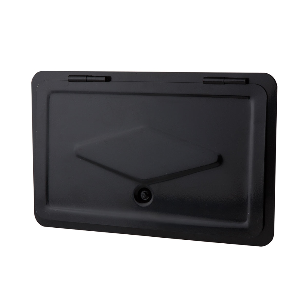 Kamintürchen mit Kegel Schwarz