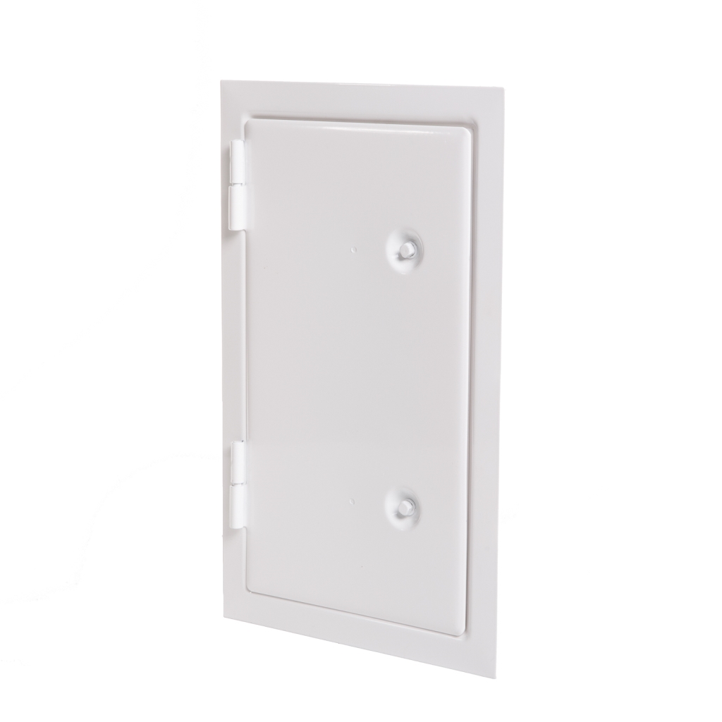 Kamintürchen gasdicht mit Doppelverschluss/Kegel Weiß