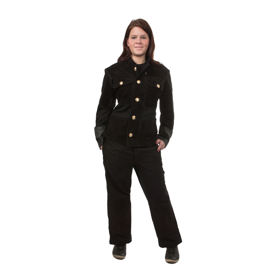 Rußgewand Hose lederbesetzt