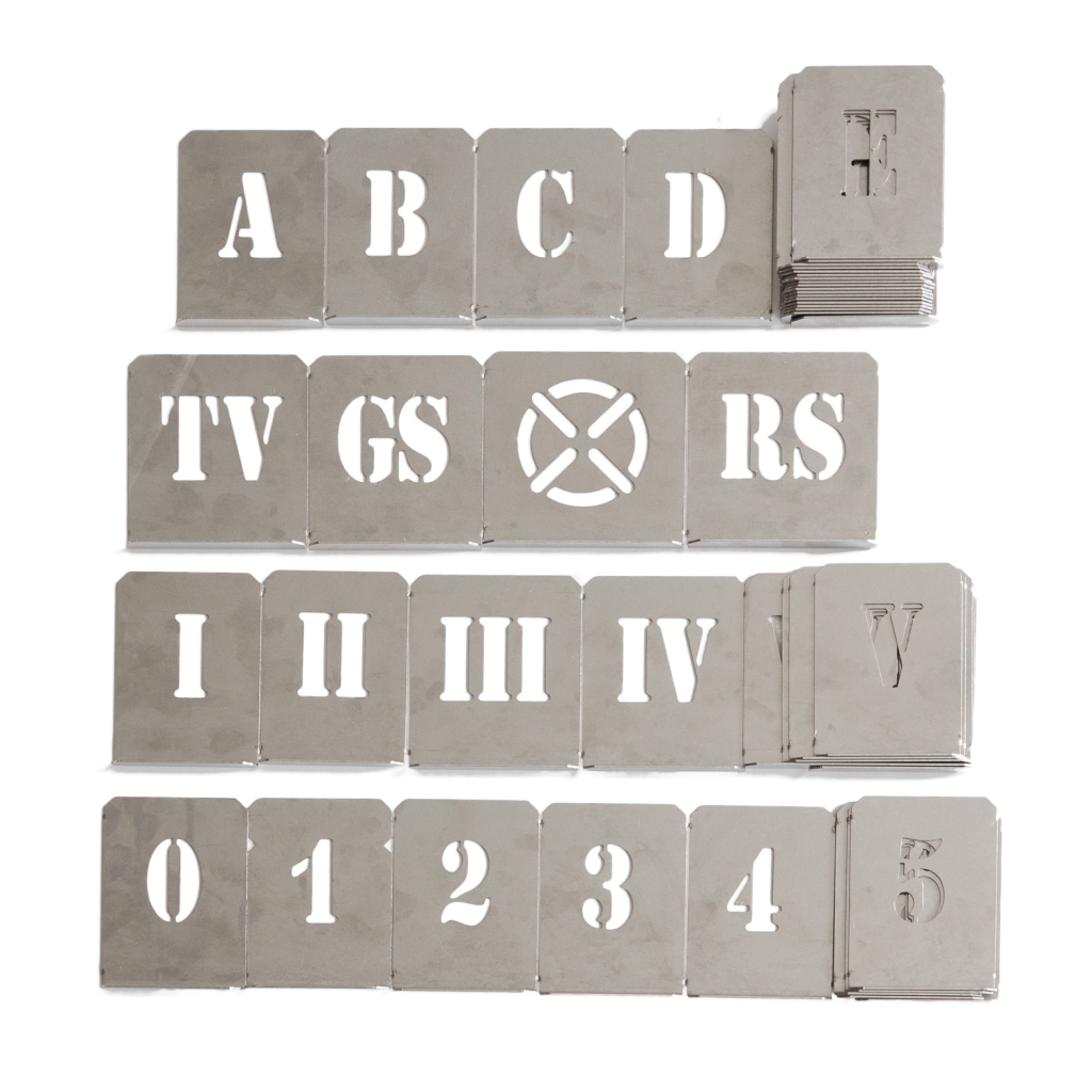 Topographen Schablonen
"Grundpaket" 0-9, I-X, A-Z, RS
GS, TV, Abmelderzeichen