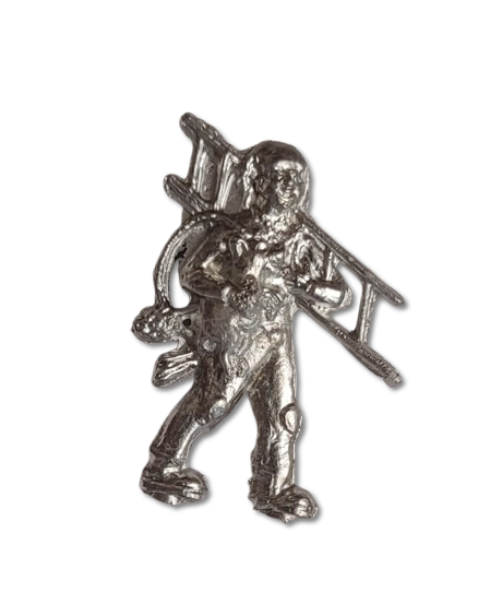 Glücksbringer Zinn-Rauchfangkehrer silber 2,5 cm