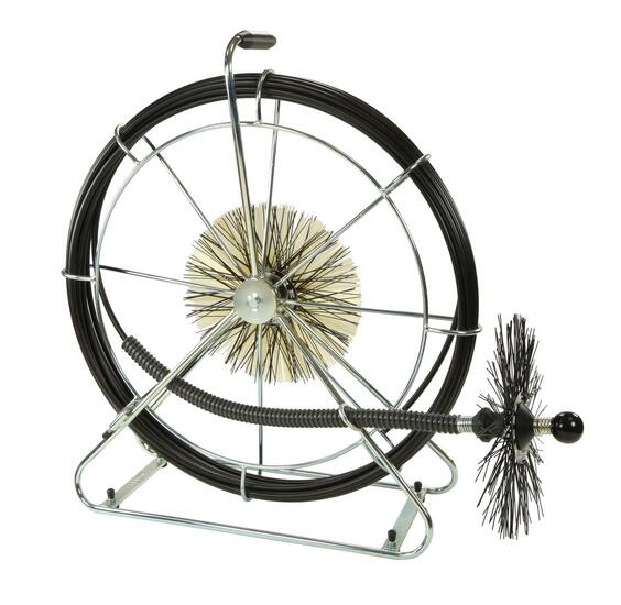 Komforthaspel komplett Länge 20m Ø8,5mm mit Fuß schwarz