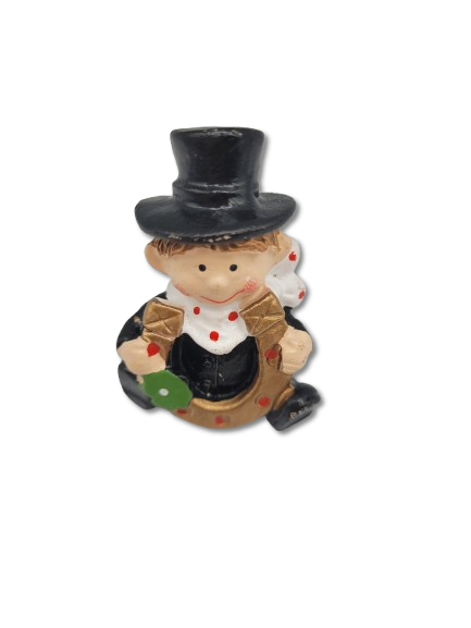 Rauchfangkehrer Glücksbringer in Tasche 5cm (auf Hufeisen oder Kleeblatt)