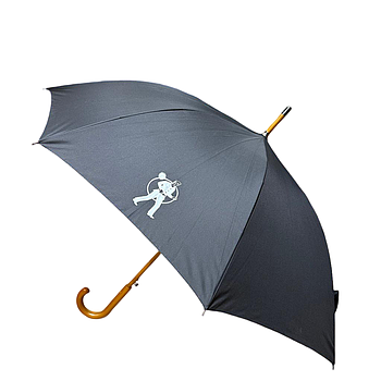 RFK Stockschirm mit Holzgriff Ø 100cm schwarz
