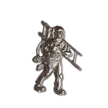 Glücksbringer Zinn-Rauchfangkehrer silber 2,5 cm