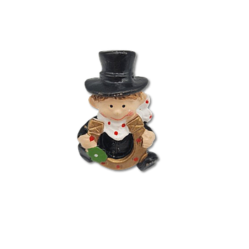 Rauchfangkehrer Glücksbringer in Tasche 5cm (auf Hufeisen oder Kleeblatt)