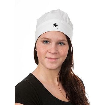 Kehrhaube Weiß, vorgewaschen, säurebeständig, altes Logo