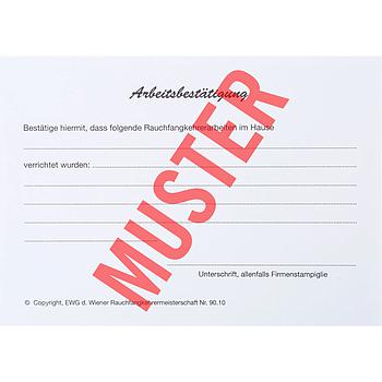 Arbeitsbestätigung A6 Block

