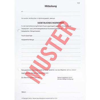 B2 - Heizverbot
NCR, 60 Blatt
