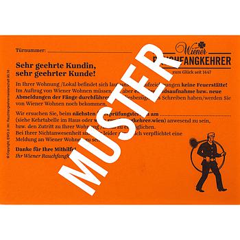 Einwurfzettel Abmelder
A6, orange, Block, 100 Blatt
