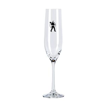 Sektglas ungeeicht 19cl mit RFK Emblem Glasserie VIOLA
