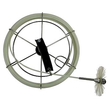 Hand- Minihaspel GFK Länge 20m  Ø 4,5 mm weiß/metriert