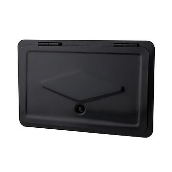 Kamintürchen mit Kegel Schwarz