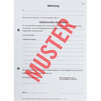 Kontrollbucheinlage
B2, 60 Blatt
