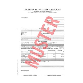 Überprüfungsbefund
für gasförmige Brennstoffe
A4, 100 Blatt mit Durchschlag