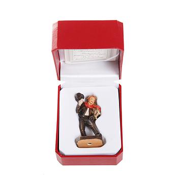 Miniatur Rauchfangkehrer
aus Holz, Bunt in Schatulle
