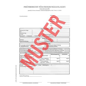 Überprüfungsbefund für Öl und feste Brennstoffe A4, 100 Blatt mit Durchschlag